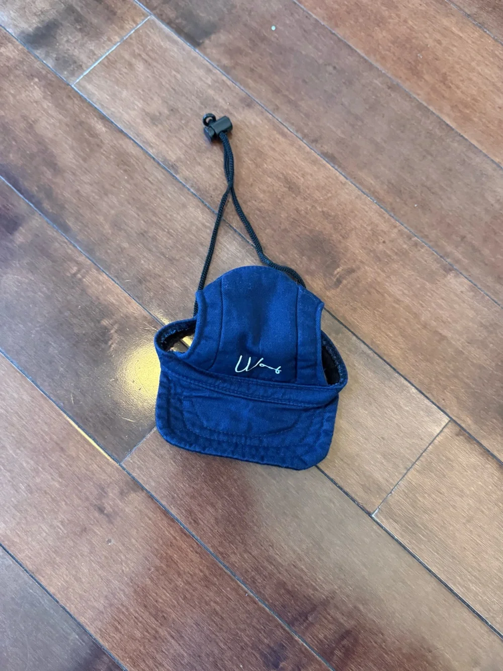 Woof Navy Blue Dog Baseball Hat, size Small